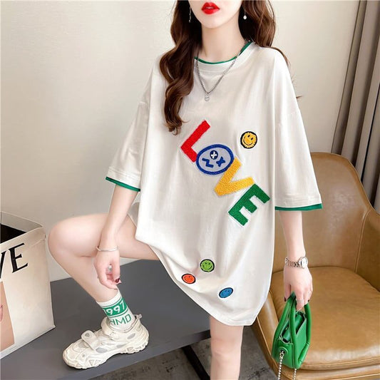 スタイリッシュ   一目惚れ Tシャツ カットソー＜F-3007＞