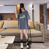 韓国系   ラウンドネック Tシャツ ゆったり半袖 ＜F-2988＞