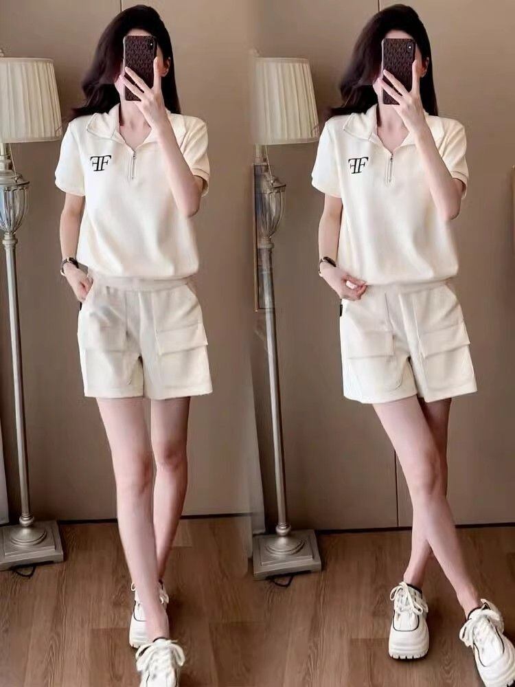 真夏も快適 半袖 カジュアル Tシャツ ショートパンツ セットアップ ＜F-11140＞