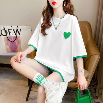 ファッション 3色選択可 シンプル 切り替え Tシャツ カットソー＜F-3070＞