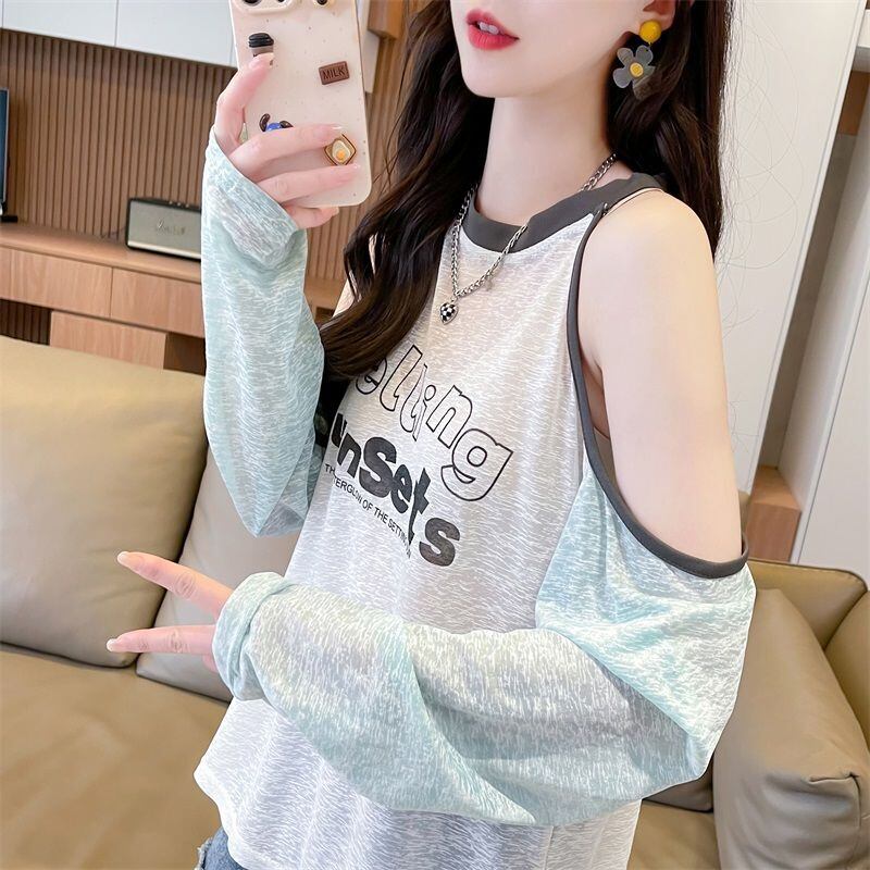 大人気 ラウンドネック スウィート 長袖 Tシャツ ＜F-8629＞