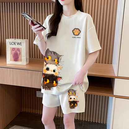 組み合わせやすい　半袖 Tシャツ＋パンツ 　セットアップ F-13148