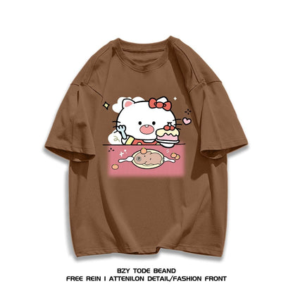 男女兼用 シンプル 快適 プリント Tシャツ F-13293