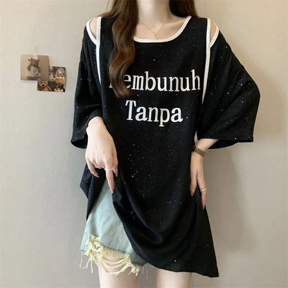 絶対欲しい 特別デザイン 個性派 プリント 2色選択 半袖Tシャツ＜F-8554＞