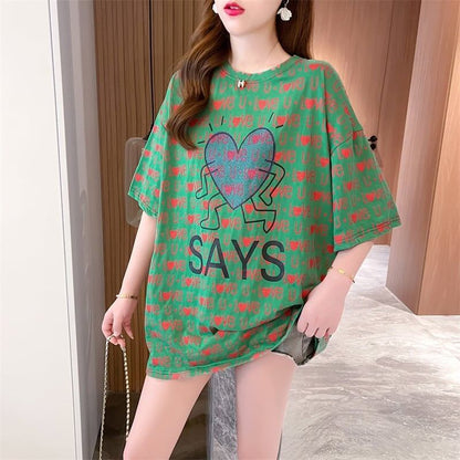 カジュアル   オシャレ度満点 Tシャツ カットソー＜F-3411＞