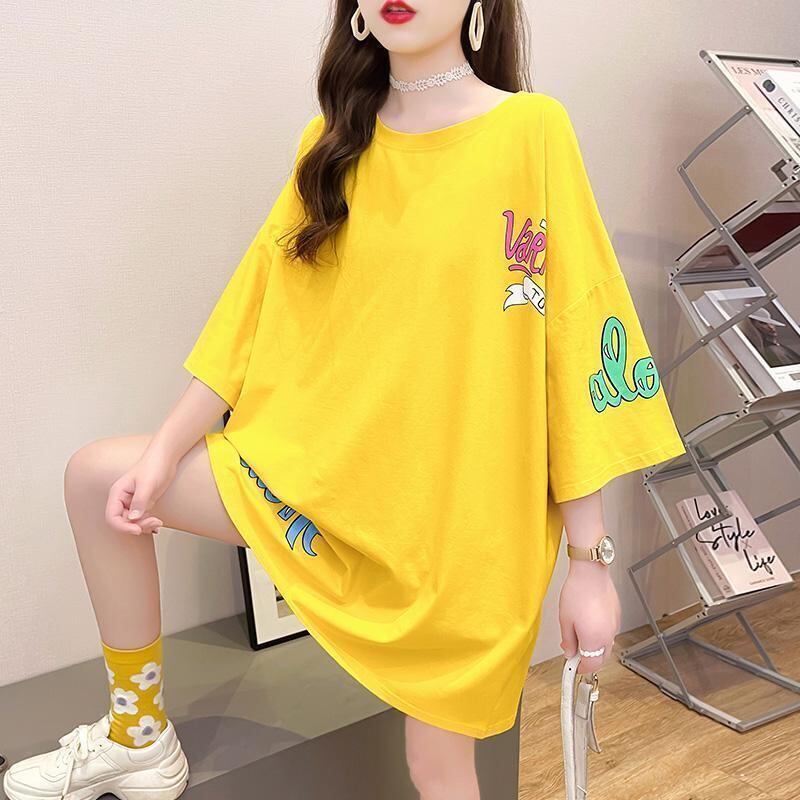新商品 プリント ファッション ゆったり 全4色 半袖 Tシャツ＜F-11443＞