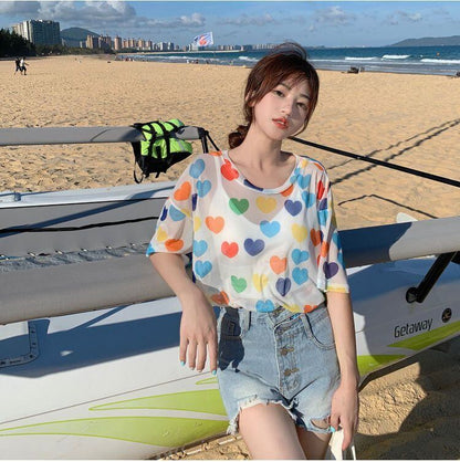 話題沸騰中   キュート 半袖Tシャツ＜F-8155＞