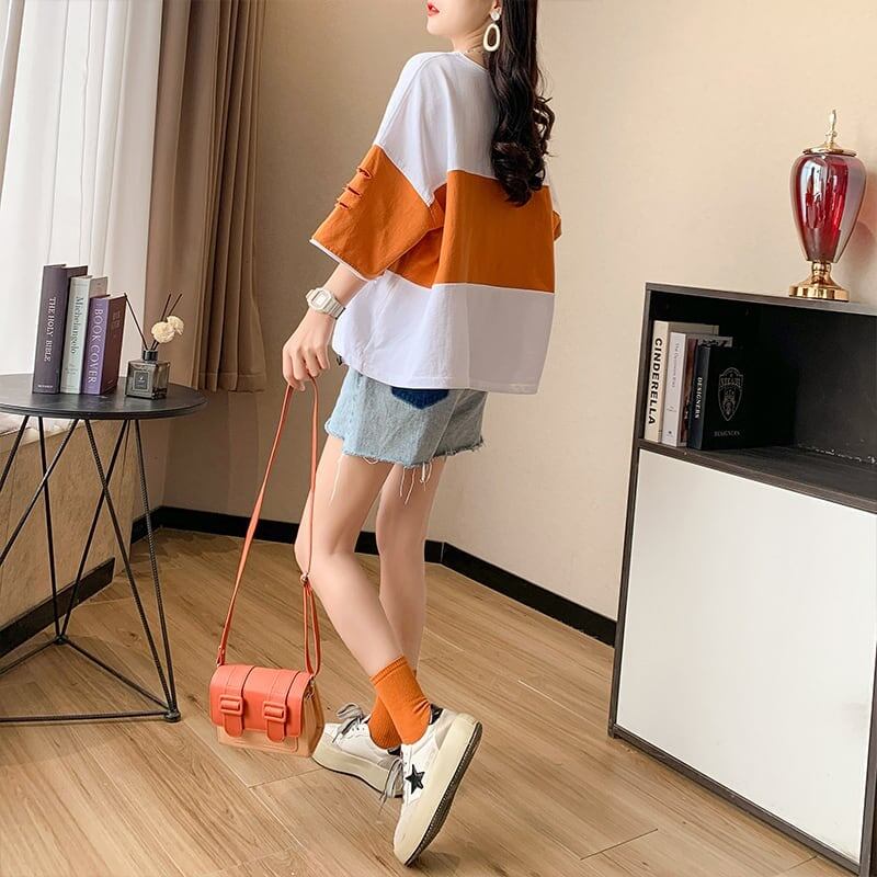 オシャレ度満点   美感いっぱい カットソー＜F-3042＞