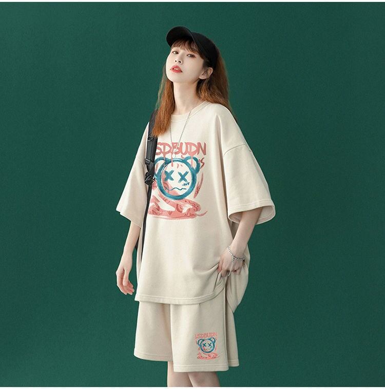 早い者勝ち   半袖Ｔシャツⅹパンツセット全4色