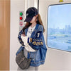 韓国系 切り替え ポケット デニムジャケット＜isf-4136＞