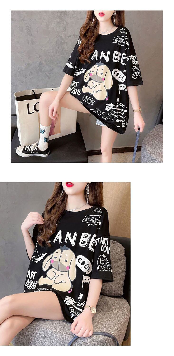 早い者勝ち   ファッション プリント半袖Tシャツ 全3色<F-4894>