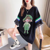 新商品 切り替え キュート ゆったり 全2色 半袖Tシャツ＜F-8349＞