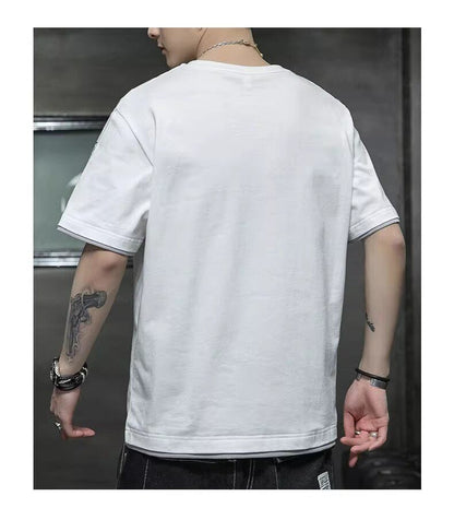 大流行 シンプル 男女兼用 ファッション 半袖 Tシャツ F-13321
