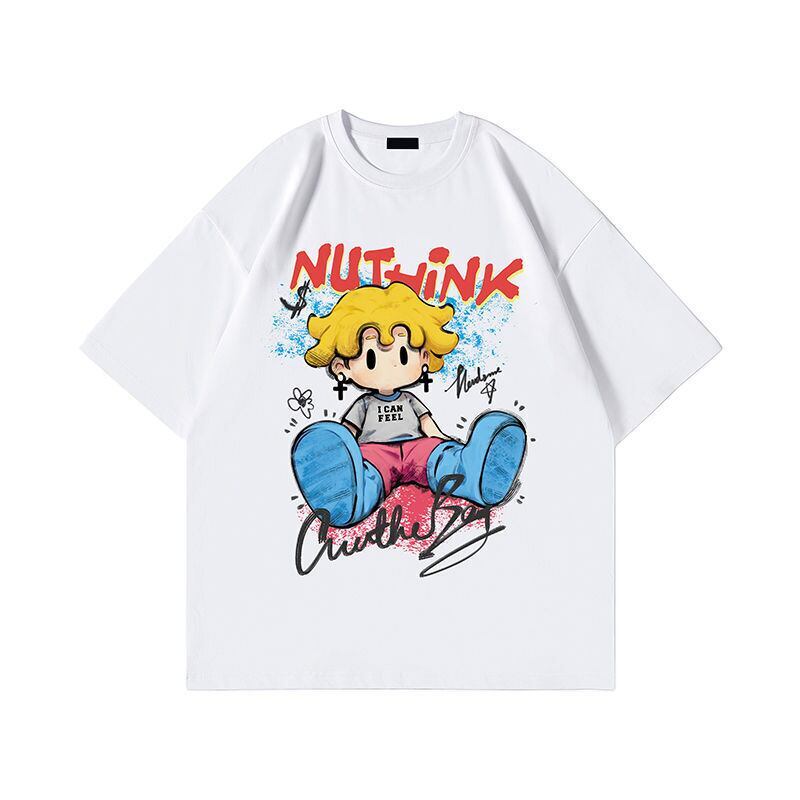 話題沸騰中 目を奪われる 流行新作 カジュアル ゆったり 全2色 半袖Tシャツ＜F-9295＞