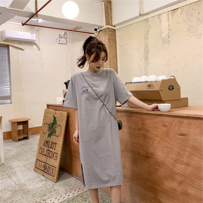 美人度アップ プリント チャーミング Tシャツ カットソー ワンピース＜F-3602＞