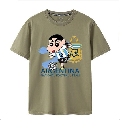 シンプル 男女兼用 着心地良い プリント Tシャツ F-13182