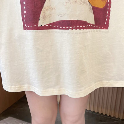 絶対欲しい プリント 個性派 切り替え 全2色 半袖 Tシャツ ＜F-8545＞
