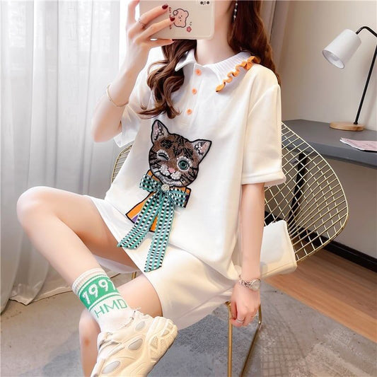 スタイリッシュ   一目惚れ Tシャツ カットソー＜F-3395＞