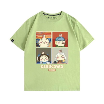 【半額！期間限定！！】ベストセラーアイテム！ カジュアルプリント全5色 早い者勝ち 半袖Tシャツ 男女兼用F-9124