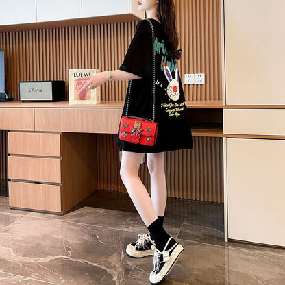 大好評 プリント キュートファッション 半袖Tシャツ＜F-8582＞