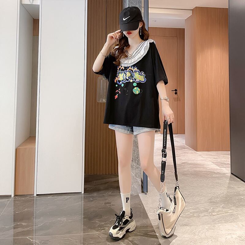 【半額！期間限定！！】オシャレ度満点 キュート 着心地抜群 プリント 全3色 Tシャツ カットソー＜F-8536＞