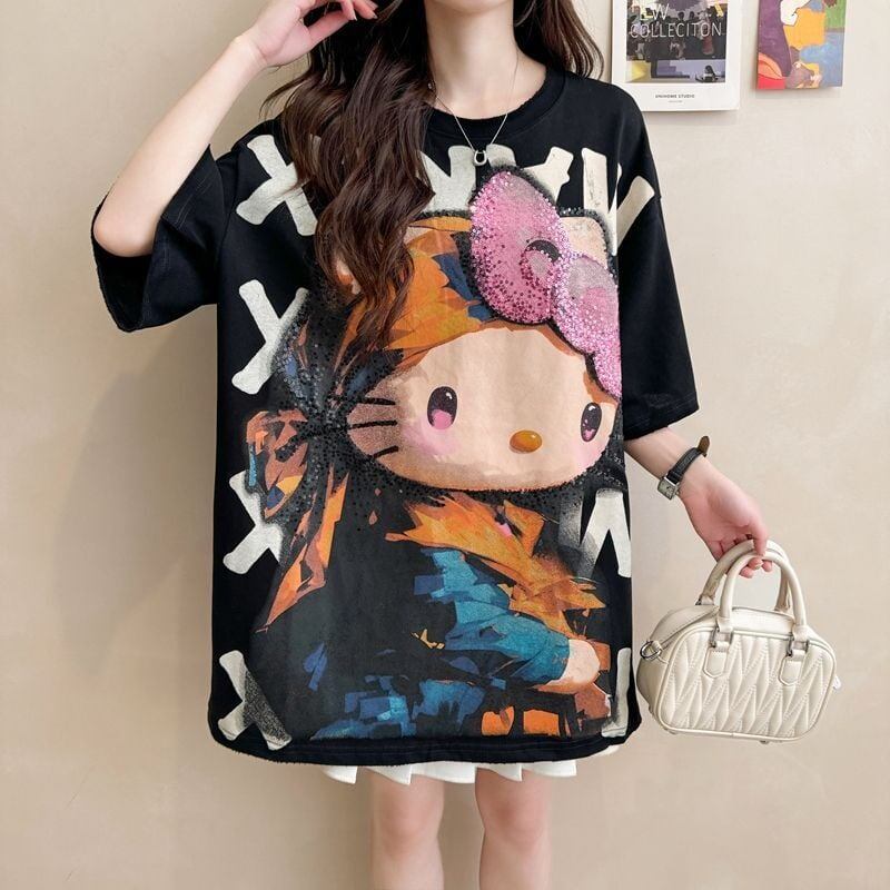 大人可愛い 好感度UP 海外トレンド カジュアル 全3色 半袖 Tシャツ ＜F-11121＞