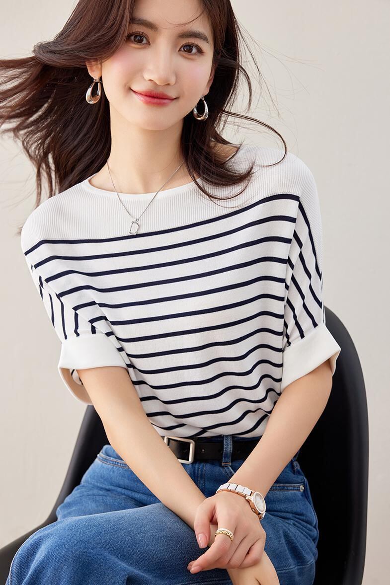 今季マストバイ ファッション カジュアル エレガント Tシャツ<F-6587>