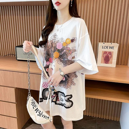 新商品 ファッション 個性派 プリント全3色 半袖Tシャツ カットソー ＜F-8604＞