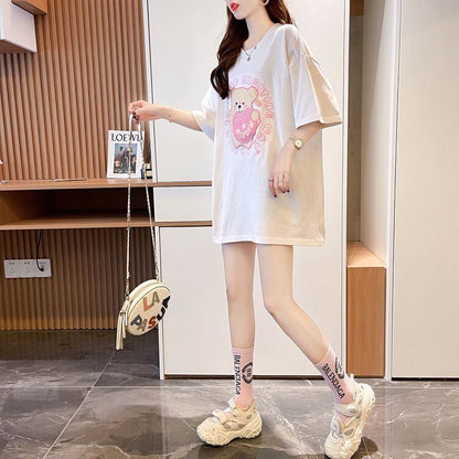 美人度アップ 好感度UP 海外トレンド カジュアル 全3色 半袖 Tシャツ ＜F-11641＞