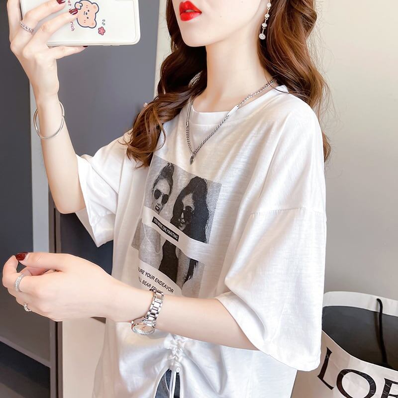 合わせやすい   チャーミング Tシャツ カットソー＜F-3651＞