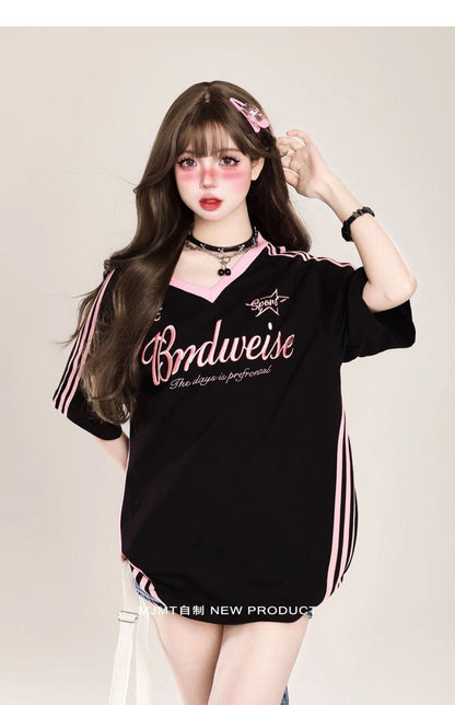 絶対欲しい アバンギャルド おしゃれ度高め プリント全2色 半袖TシャツF-9244