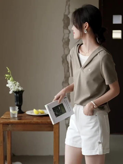 着回し力抜群 レイヤード風 ファッション Tシャツ<F-8345>