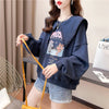 絶対欲しい   セーラ服の襟 長袖Tシャツトップス<F-4036>