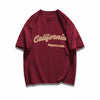 早い者勝ち カジュアル ファッション感満々 ダブルプリント 全5色 半袖Tシャツ<F-9271>