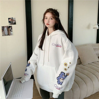 【裏起毛】超人気商品   厚手オーバーサイズフード付きパーカ全2色ゆったりトップス＜F-4754＞