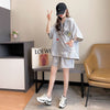 夏に嬉しい機能付き  カジュアル 半袖Ｔシャツⅹパンツセット全2色F-11282