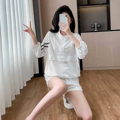 新商品 上質 簡潔 カジュアル 半袖Tシャツ ショートパンツ セットアップ ＜F-8832＞
