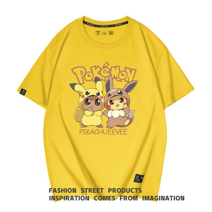肌触りよい 男女兼用 カジュアル プリント Tシャツ F-13360