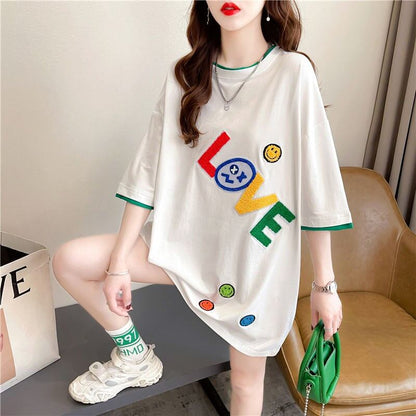 今季マストバイ スウィート 特別デザイン プリント 全3色 半袖Tシャツ<F-8543>