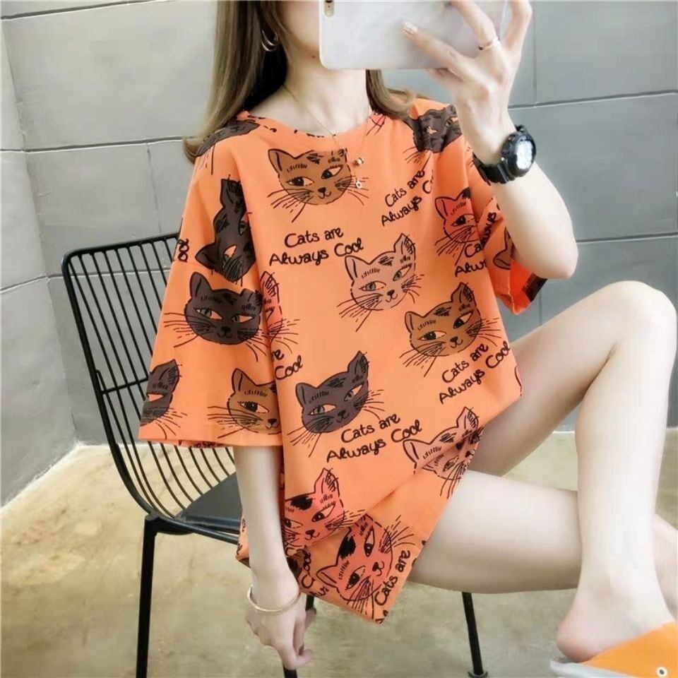 話題沸騰中   ゆったり 2色半袖Tシャツ＜F-8132＞