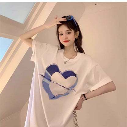 売り切れ必至 カジュアル 上質 ファッション プリント 半袖Tシャツ＜F-8586＞