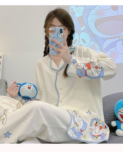 トップス+パンツセット パジャマ 組み合わせやすい F-6018