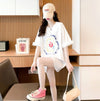 新作 好感度満載 個性的なデザイン ラウンドネック Tシャツ カットソー＜F-8405＞