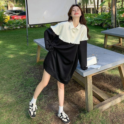美人度アップ カジュアル おしゃれ度高め スウィート 切り替え ワンピースF-9313