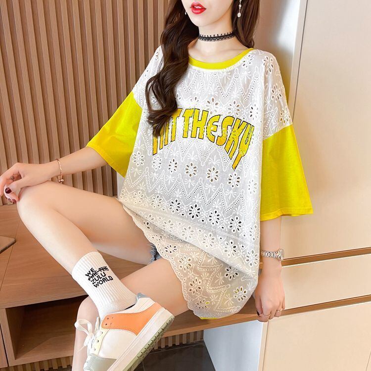気質満点 ラウンドネック キュート 半袖Tシャツ ＜F-8647＞