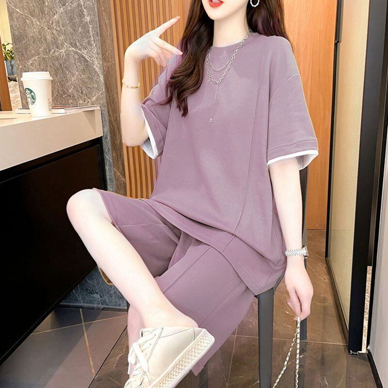 定番シンプル 半袖Ｔシャツⅹパンツセット全4色 カジュアル <F-8732>