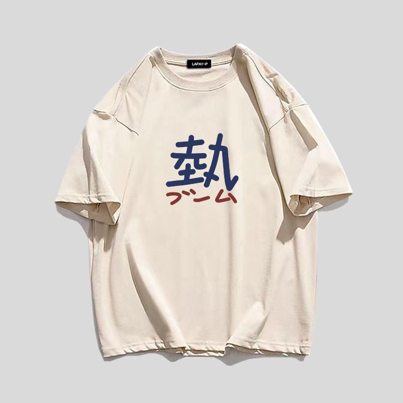 定番シンプル ルーズ カジュアル プリント全5色 半袖TシャツF-8763