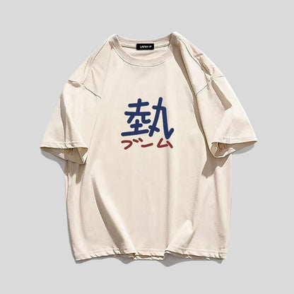 定番シンプル ルーズ カジュアル プリント全5色 半袖TシャツF-8763