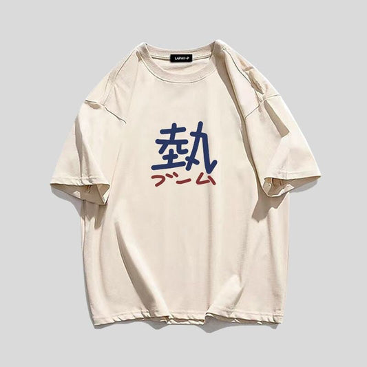 定番シンプル ルーズ カジュアル プリント全5色 半袖TシャツF-8763