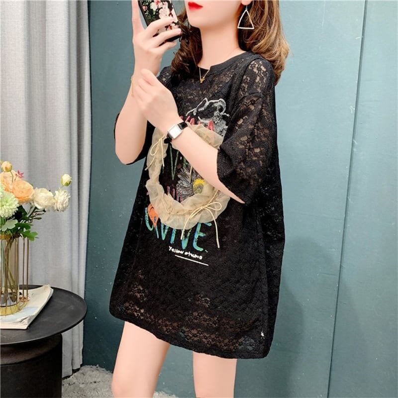 デザイン感   チャーミング Tシャツ カットソー＜F-3199＞